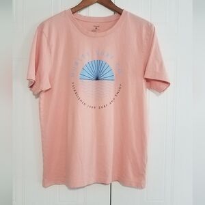Hurley Pink Short Sleeve Tee with Graphic Design
